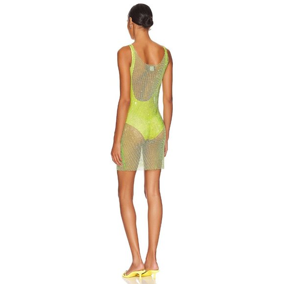 SANTA Brands Sydney Mini Dress in Neon Green - Picture 3 of 5